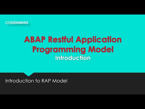 Part 1: ABAP RESTful Application Programming Model (RAP) - Introduction