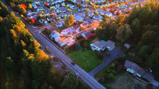Aerial video of a  Big Crowd  Waiting in Bloodmoon/lunar eclipse in jonsrud viewpoint Oregon