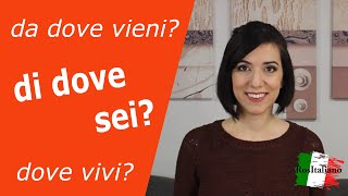 Di dove sei? Da dove vieni? Dove vivi? Parti per dove? Ci sei mai stato?  (ITA SUB)