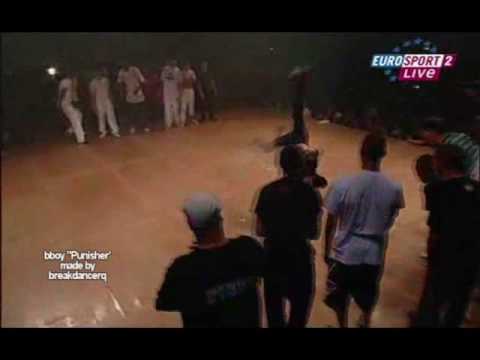 Bboy punisher BOTY france 2008 powermove sets + pics