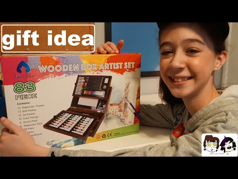 VIGORFUN DELUXE ART SET IN WOODEN CASE UNBOXING /  ART SUPPLIES FOR BEGINNERS / GREAT GIFT IDEA