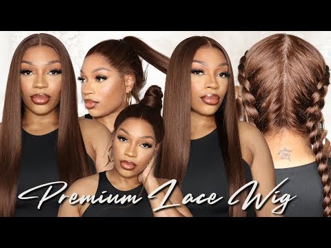 26inch Full Lace Wig Color 4 150% Density Light Yaki Texture