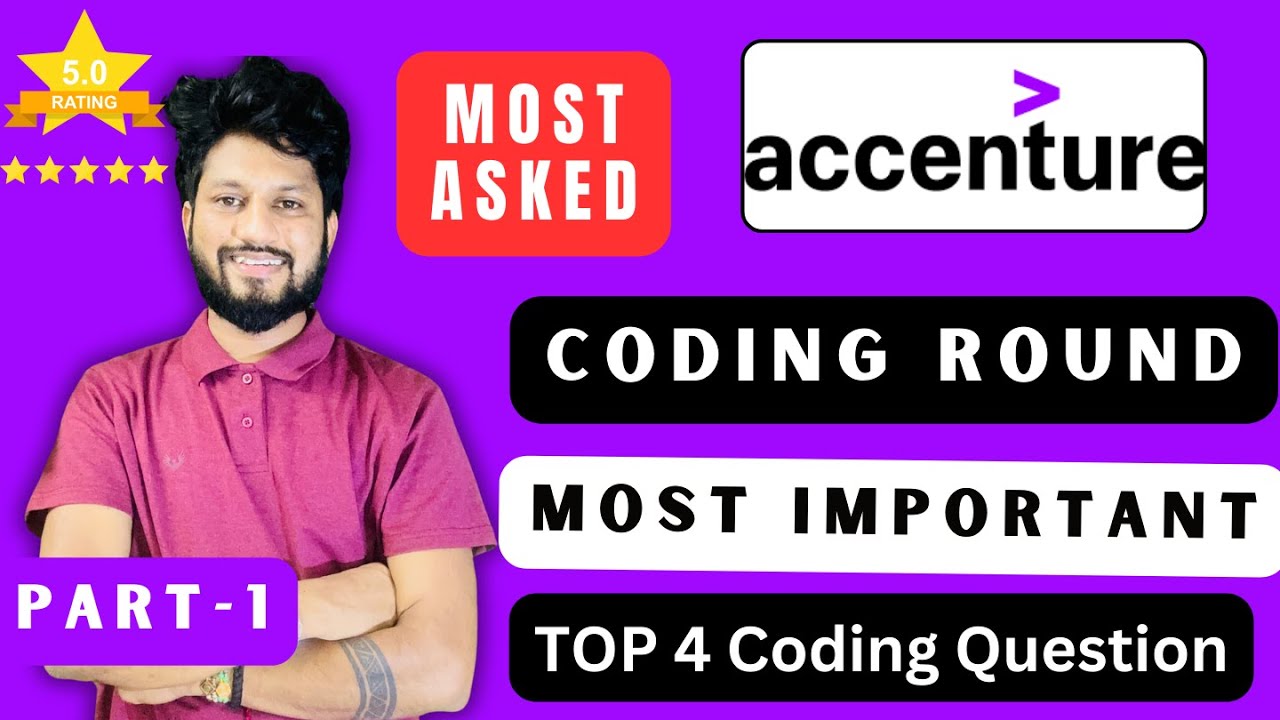 Accenture Coding Round 2025 Batch |4 Actual Problems Solved in C++,Java & Python |Step-by-Step part1