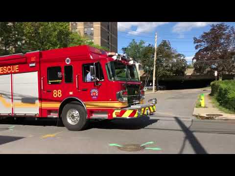 White plains FD R-88 and utility 2518 responding to a call