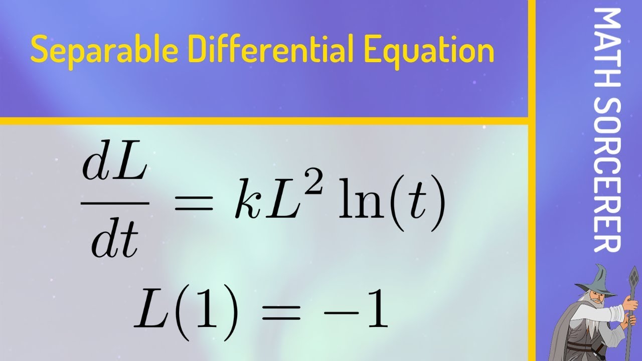 Separable Differential Equation Initial Value Problem with The Math Sorcerer