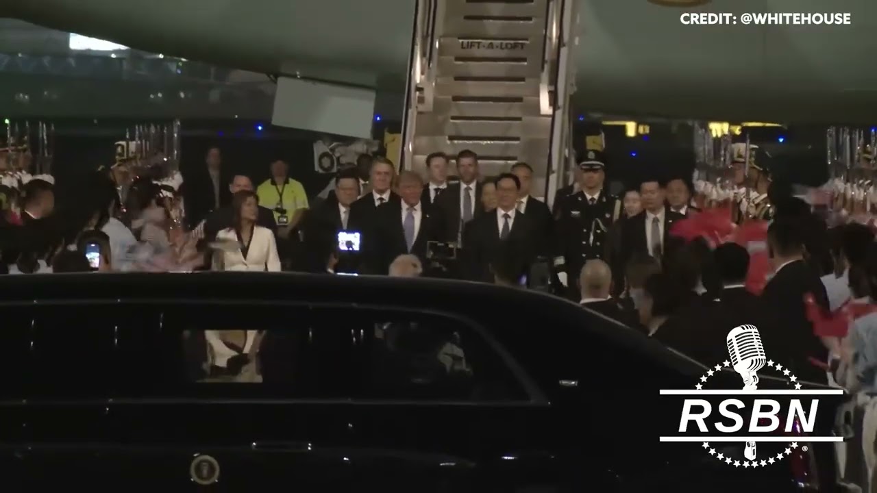 WATCH: President Trump Makes Dramatic Arrival in China Ahead of Xi Meeting - 05/13/26
