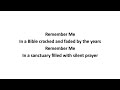 Remember Me (lyrics) - MarkSchultz