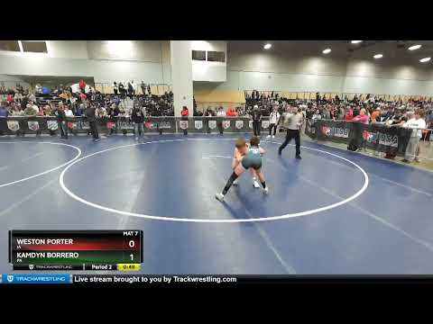 97 Lbs Cons. Round 6 - Kamdyn Borrero, PA Vs Weston Porter, IA E81c