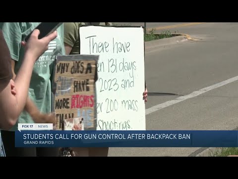 100+ students walk out of City High Middle to protest GRPS backpack ban