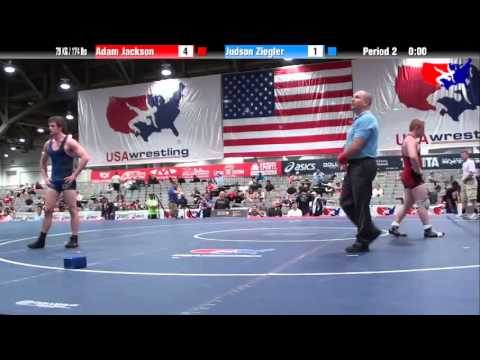 Adam Jackson vs. Judson Ziegler at 2013 Junior Nationals - FILA - FS