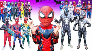 SUPERHERO's ALL STORY 2|| KID VENOM Rescue KID SPIDER MAN IN DANGER (Special Action)