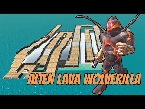Run For Life ESCAPE FROM WOLVERILLA ALIEN LAVA - Animal Revolt Battle Simulator