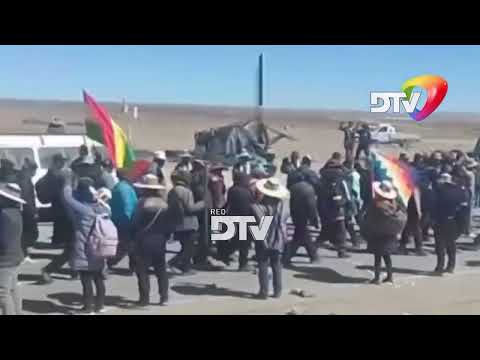 “El pueblo unido jamás será vencido” Comunarios de Huanuni marchan, rechazan el diálogo y exigen