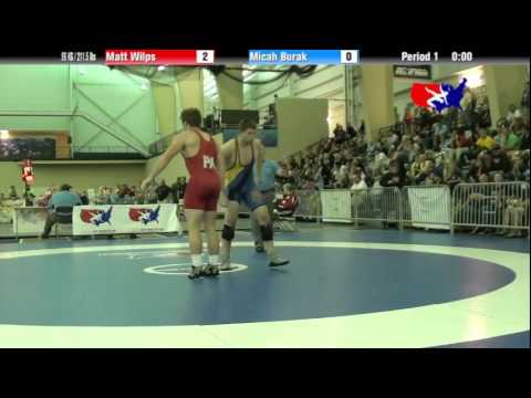 University Nat`ls FS  96 KG / 211.5 lbs: Matt Wilps vs. Micah Burak