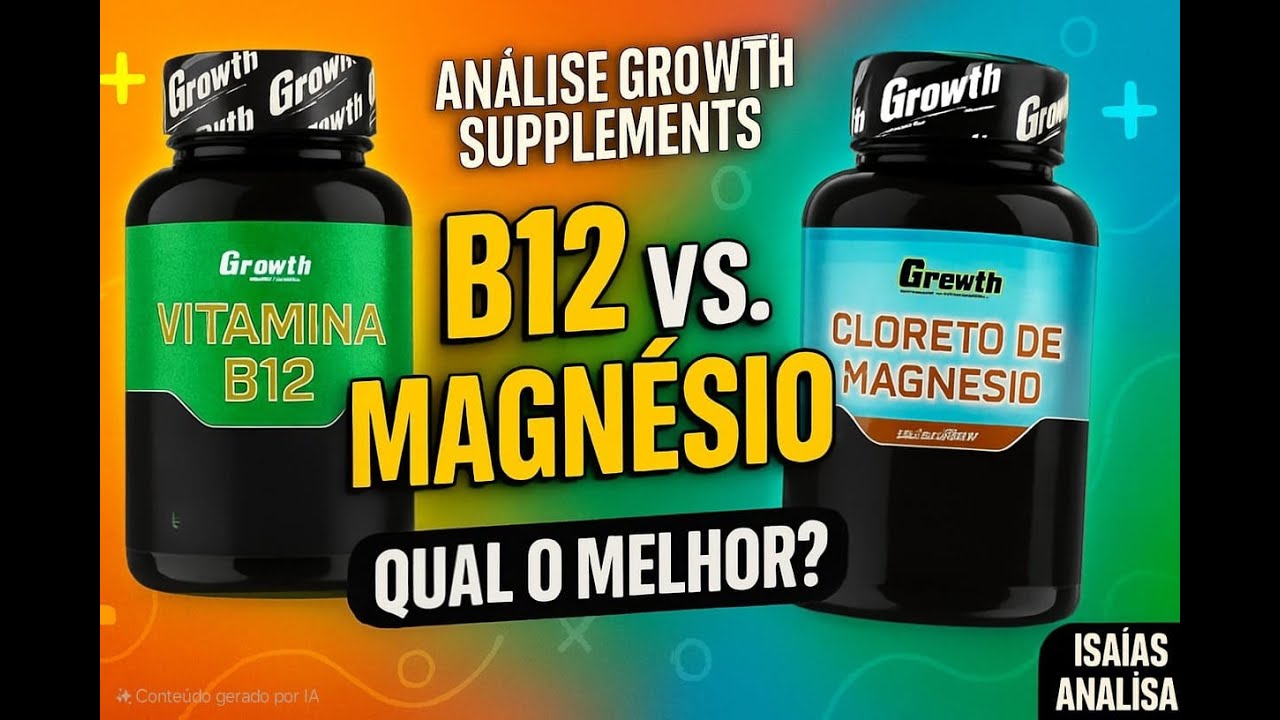 Miniatura da avaliação em vídeo de Cloreto de Magnésio Growth Supplements 120 Comprimidos