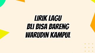 Download lagu Bli Bisa Bareng - Warudin Khampul | Lirik Lagu Tarling 2025 mp3 Download lagu Bli Bisa Bareng - Warudin Khampul | Lirik Lagu Tarling 2025 mp3
