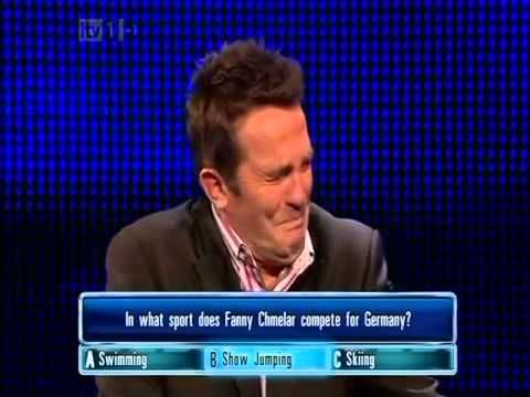 the chase itv1 bradley walsh cant stop laughing during the