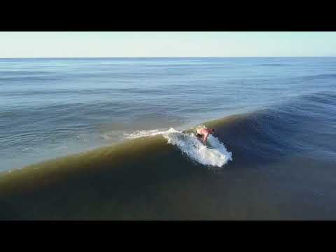 Surfers captured by drone at Ocean Isle Beach