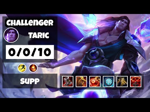 Taric Support 11.8 Challenger Gameplay Replay - S11 (0/0/10) - KOREAN
