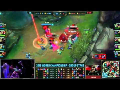 FNC Huni Riven Quadrakill! - FNC vs IG - World Championship 2015 - League of Legends