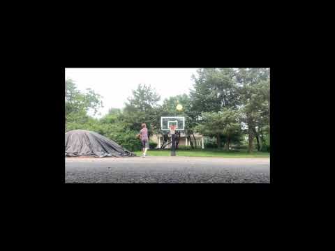 Tennis ball off Backboard into Frisbee mid-air! #shorts