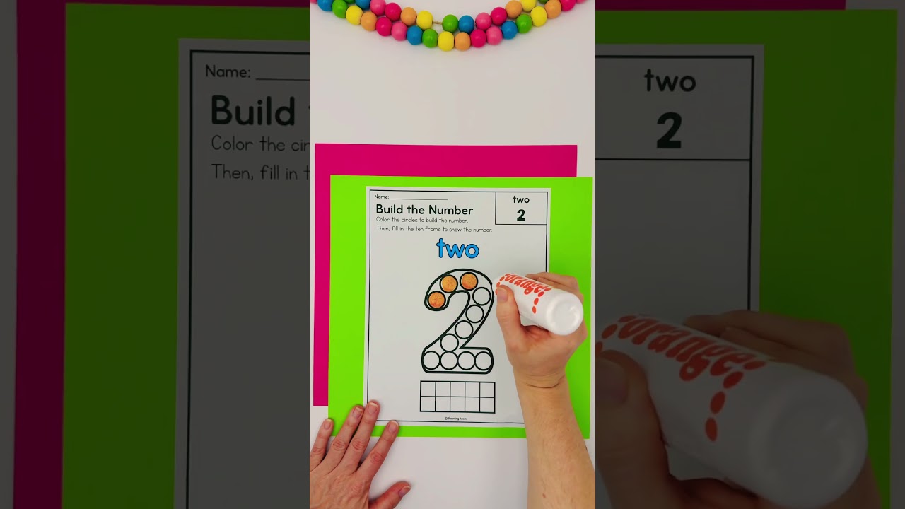Numbers 1-10 dot markers for kids #preschoollearning #kindergartenmath #coloringpages #worksheets
