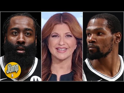 詹姆斯-哈登和凱文-杜蘭特在球場上立即產生了化學反應 - Rachel Nichols | The Jump (James Harden and Kevin Durant have immediate chemistry on the court - Rachel Nichols | The Jump)