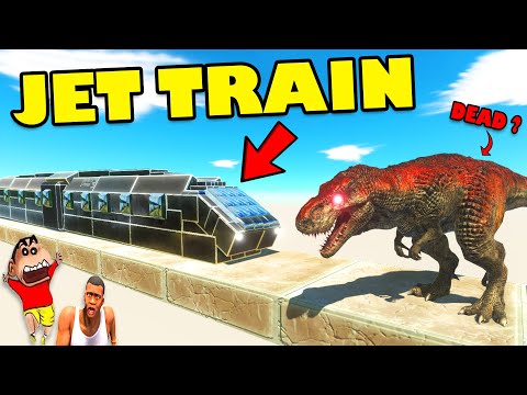 DEADLY JET TRAIN vs EVERY UNIT in ANIMAL REVOLT BATTLE SIMULATOR | SHINCHAN and CHOP