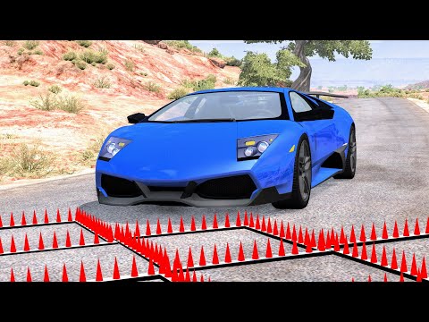 Massive Spike Strip Pileup Crashes #58 – BeamNG Drive | CrashBoomPunk