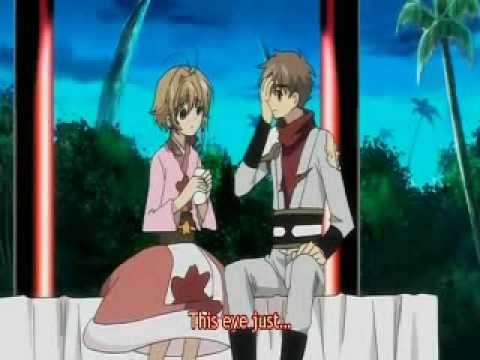 Sakura gives Syaoran a kiss