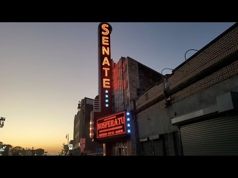 Detroit Senate Theater Tour 2022 Organ pipe room and movie