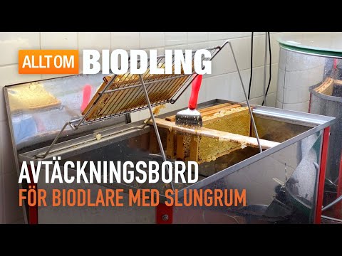 Avtäckningsbord för biodlare med slungrum