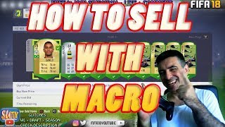 HOW TO SELL PLAYERS with MACRO * Fifa 18 Draft Giveaway No Loss Glitch