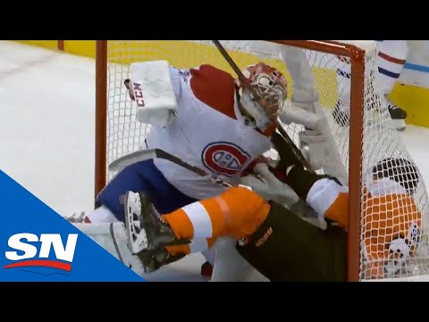 Carey Price Taunts Derek Grant After Huge Collision In Crease