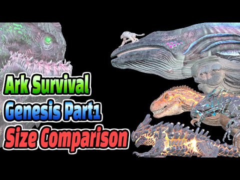 Ark Survival Genesis Part1 Dinosaur Size Comparison (아크서바이벌 제네시스 파트1 공룡 크기비교)