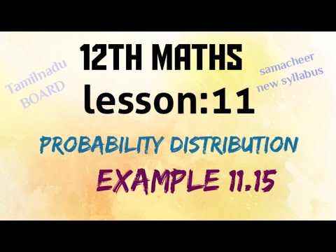 tamilnadu BOARD samacheer new syllabus 12th maths lesson:11 example:11.15 solution