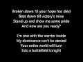 DISTURBED - warrior lyrics.