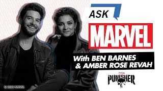 The Punisher's Ben Barnes and Amber Rose Revah | Ask Marvel
