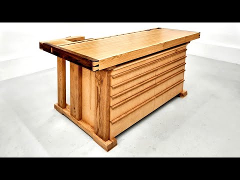 The Perfect Workbench for a Small Shop - Solid, Strong, Stable - Full Build