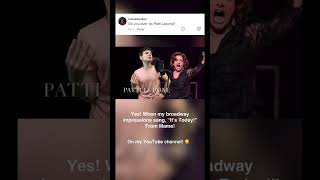 Thank you for asking! #pattilupone #broadway #impressions #gay #stevenuniverse #voiceactor #lgbtq