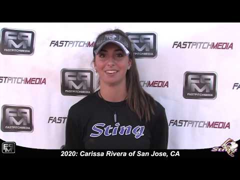 2020 Carissa Rivera Pitcher and Third Base Softball Skills Video - San Jose Sting