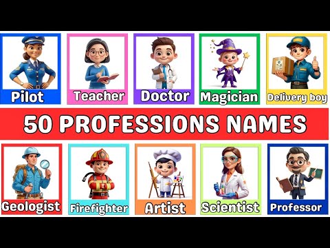 Professions Names In English | Learn 50+ Jobs in English for Kids with Pictures | Community helpers