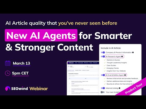 Writing AI Articles with SEOwind - AI Article quality that you ve never seen before