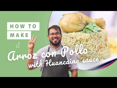 GREEN RICE WITH HUANCAINA SAUCE AND ONION SALAD | Rice with chicken | Peruvian food