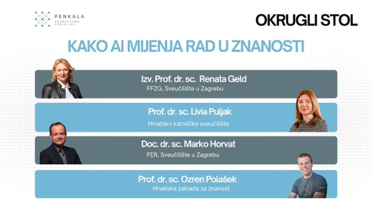 Okrugli stol: Kako AI mijenja rad u znanosti