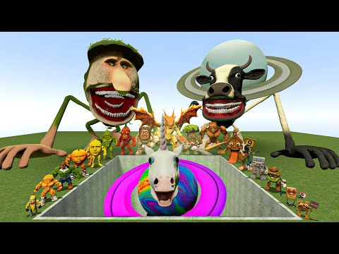 Italian AI Brainrot Memes vs Il Magic Unicornanus Bosses in Giant Pit – Gmod Chaos