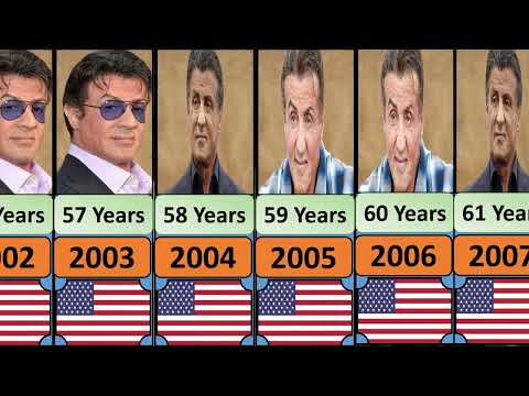 Sylvester Stallone from 1985 to 2023