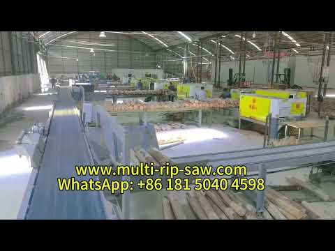 New Setup Production Line Sawmill for Making Blockboard Log Multi Rip Saw Lumber Multi Blade Saw