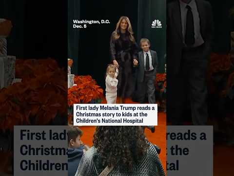 First Lady Melania Trump reads a Christmas story to kids at the Children's National Hospital