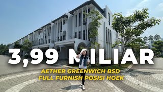 Rp 3.99M | Rumah Hook Full Bonus Furnish + Smart Home | Aether Greenwich